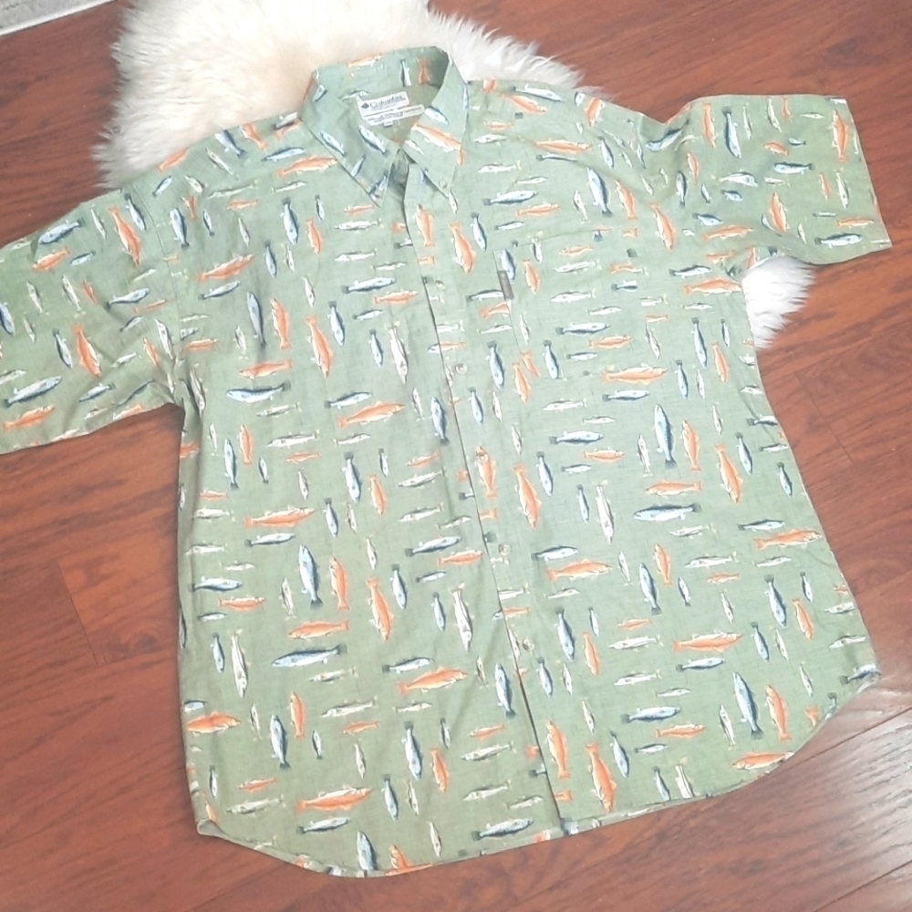 Mens Columbia Casual Button Down Shirt